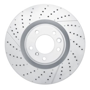 Mercedes-Benz G63 AMG Brake Rotor (1) - Front - R1 Concepts - GeoSPEC Coated Rotor - Drilled and Slotted - `13-`18